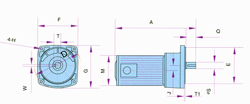 G3系列斜齒輪減速機法蘭安裝形式