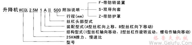 WCQL蝸輪絲杠升降機標(biāo)記 WCQL蝸輪絲杠升降機標(biāo)記