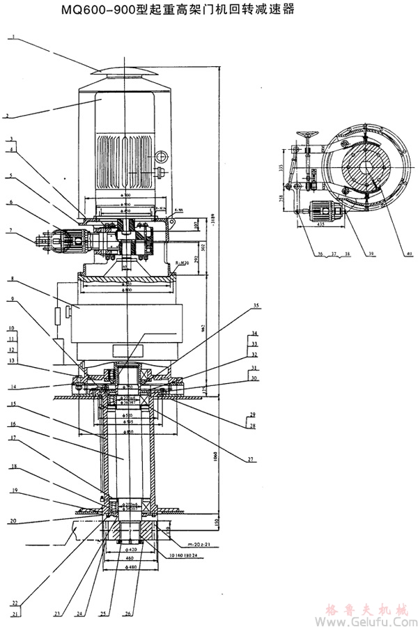 MQ600-900型起重高架門機(jī)回轉(zhuǎn)減速器 MQ600-900型起重高架門機(jī)回轉(zhuǎn)減速器